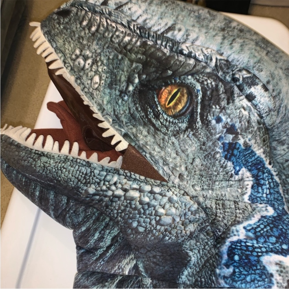 Jurassic world raptor blue mask with claws